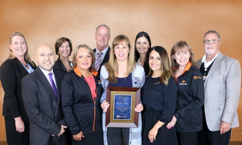 Members of the Dignity Health team were presented with the Healthcare Innovation Award from CenCal Health on May 18. Photo by Sean Kirkpatrick. 